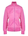 PALM ANGELS BUBBLE PINK WOMAN SWEATSHIRT WITH ZIP AND LOGO,11589656