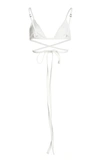 Matteau Women's Wrap-front Triangle Bikini Top In White
