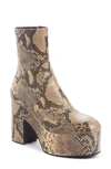 DRIES VAN NOTEN SNAKE EMBOSSED PLATFORM BOOT,WW202/018/H60+50