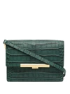 LANCASTER EXOTIC CROCODILE-EFFECT CROSSBODY BAG