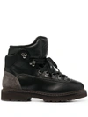 Brunello Cucinelli Chunky Hiking Boots In Black