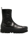ANN DEMEULEMEESTER CHUNKY RIDGED SOLE BOOTS