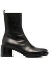 ANN DEMEULEMEESTER CHUNKY SOLE LEATHER BOOTS