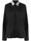 HAIDER ACKERMANN CONTRASTING COLLAR POPLIN SHIRT