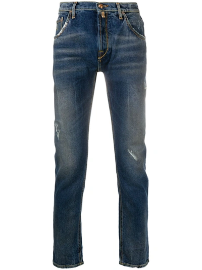 Jacob Cohen Slim-leg Distressed Jeans In Blue