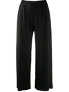 ISSEY MIYAKE BLACK PLEATED TROUSERS