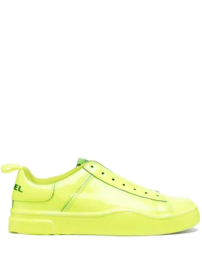 Diesel Laceless Low-top Trainers In Yellow