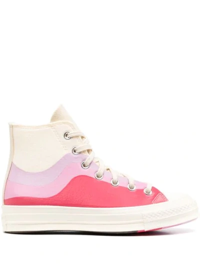 Converse White Pink And Chuck 70 Hi Nor'easter Sneakers