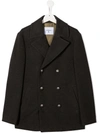 DONDUP TEEN WIDE-COLLAR DOUBLE-BREASTED PEACOAT