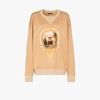 BALMAIN HERITAGE PRINT OVERSIZED SWEATSHIRT,UF03742I61215423955