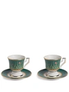 La Doublej Espresso Cup-and-saucer Porcelain Set In White