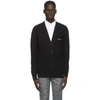 GIVENCHY BLACK & WHITE WOOL OVERSIZED CARDIGAN