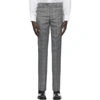 GIVENCHY BLACK & BEIGE WOOL PRINCE OF WALES TROUSERS