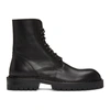 ANN DEMEULEMEESTER ANN DEMEULEMEESTER BLACK LACE-UP COMBAT BOOTS