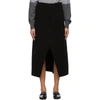 GIVENCHY BLACK WOOL WRAP SKIRT