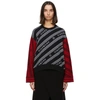 Givenchy Black & Red Wool Chain Sweater In 199 White/r