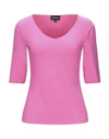 Emporio Armani T-shirts In Fuchsia