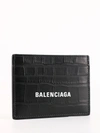 BALENCIAGA BALENCIAGA LOGO PRINT EMBOSSED CASH CARD HOLDER