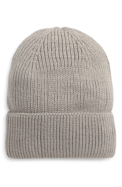 Trouve Cuff Beanie In Grey Alloy