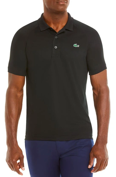 Lacoste Sport Ultra Dry Classic Fit Polo Shirt In Black