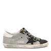 GOLDEN GOOSE SUPERSTAR GREY & GREEN IN POLYESTER & SUEDE,11590217