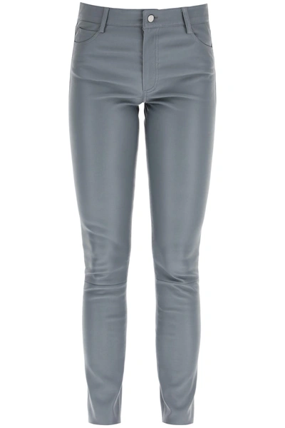 Drome Stretch Nappa Trousers In Grey
