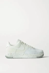 NIKE AIR FORCE 1 CRATER FAUX LEATHER AND MESH SNEAKERS