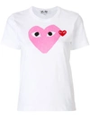 Comme Des Garçons Play Red Heart Tee In Pink