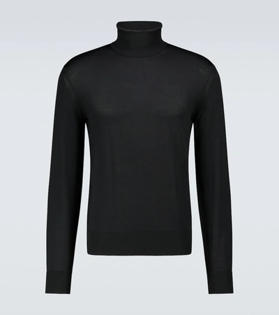 Tom Ford Long-sleeved Turtleneck Sweater In Black