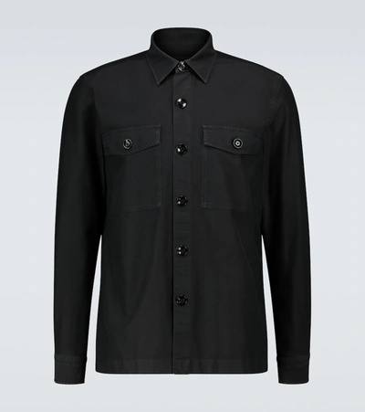 Tom Ford Cotton Overshirt In Black