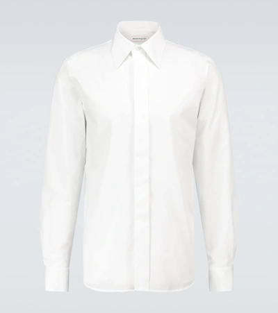 Alexander Mcqueen Classic-fit Cotton Shirt In White