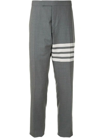 Thom Browne 4-bar Tailored Trousers In Grey