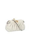 FENDI PEEKABOO CLICK CLUTCH IN WHITE