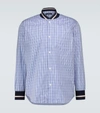 COMME DES GARÇONS HOMME DEUX CHECKED SHIRT WITH RIBBED TRIMS,P00511434