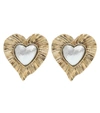 SAINT LAURENT HÉRITAGE HEART CLIP-ON EARRINGS,P00504035