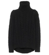DOLCE & GABBANA CABLE-KNIT WOOL AND CASHMERE SWEATER,P00507576