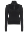 DOLCE & GABBANA CUTOUT MOCK NECK SWEATER,P00508971