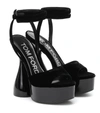 Tom Ford Disco Platform Sandals In Black