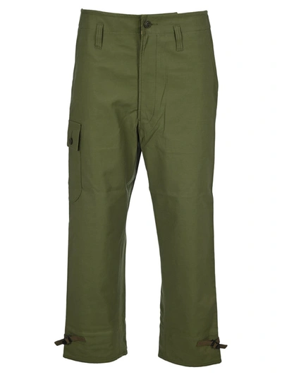 Junya Watanabe Mens Buckle-detail Cargo Trousers In Green