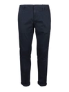 Dondup Gaubert Stretch Cotton Trousers In Blue