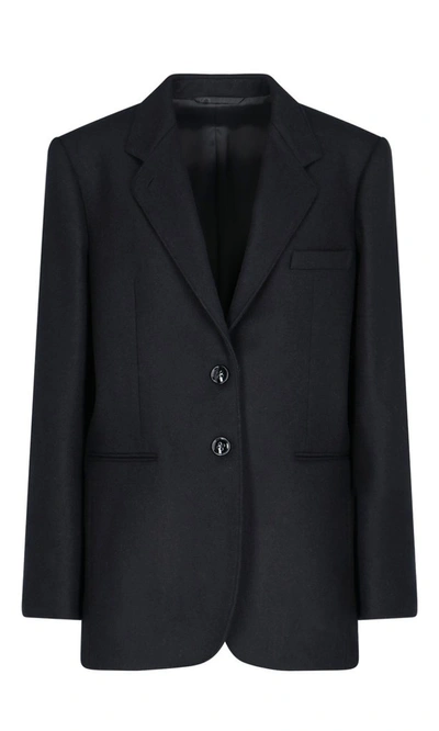 Lemaire Single Breasted Blazer In Black