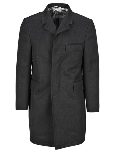 Thom Browne Classic Chesterfield Coat In Grey