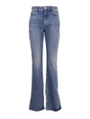 Attico High-waisted Bootcut Jeans In Medium Wash