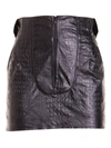 AMEN CROC PRINT FAUX LEATHER SKIRT