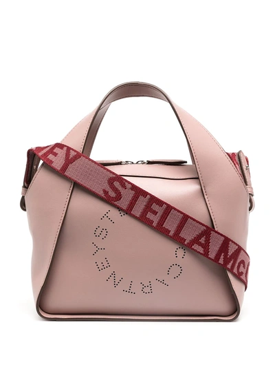 Stella Mccartney Punch-hole Logo Tote Bag In Pink