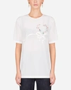 DOLCE & GABBANA CREPE DE CHINE TOP WITH EMBROIDERY