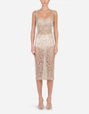 Dolce & Gabbana Sheath Dress With Bead Appliqués