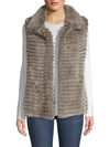 GLAMOURPUSS REX RABBIT FUR VEST,0400010402549