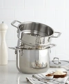 All-clad Stainless Steel 6 Qt. Covered Multi-pot With Pasta Insert In Stainless