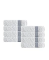 Enchante Home Unique 8-pc. Turkish Cotton Hand Towel Set Bedding In Dark Grey
